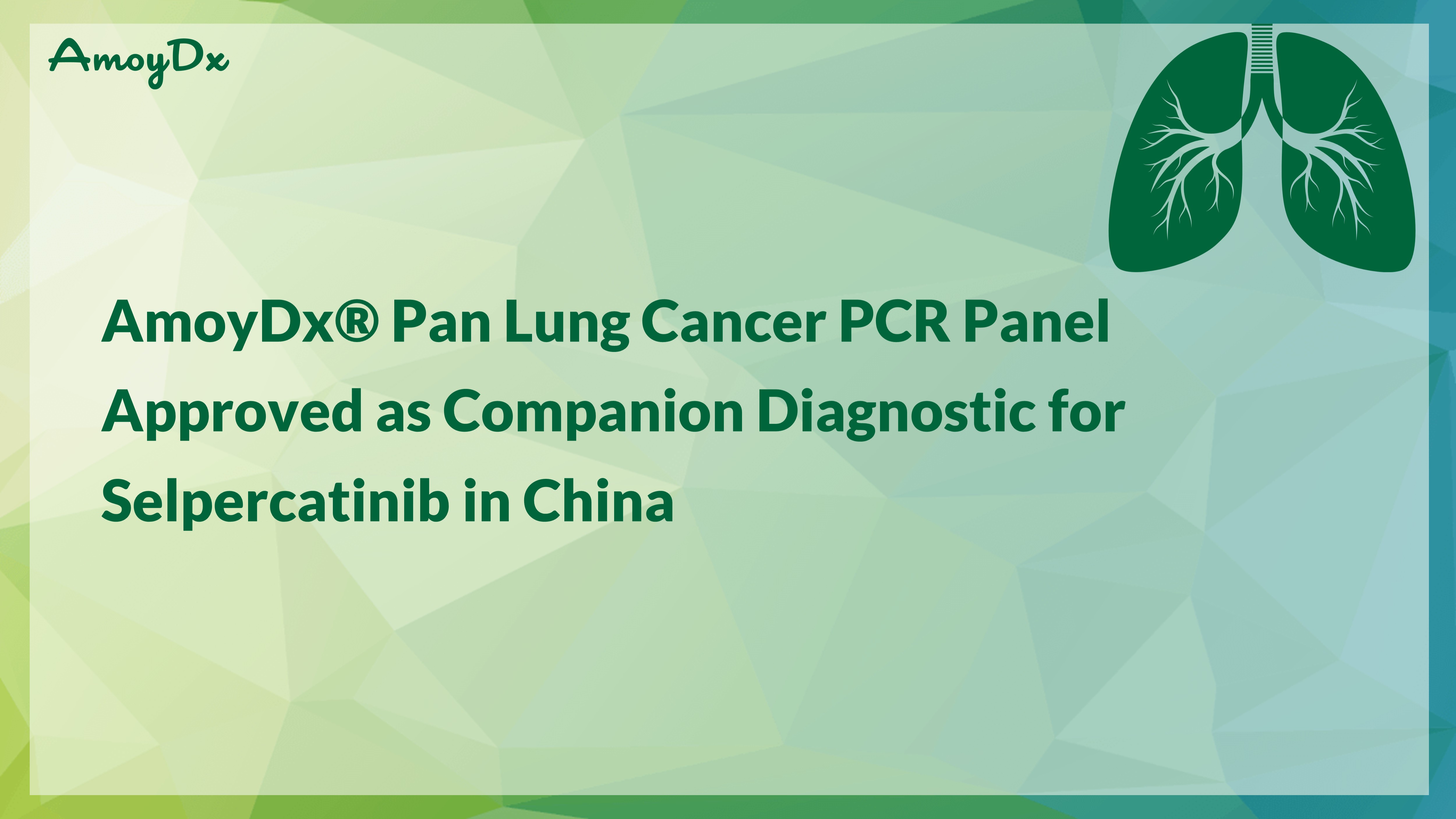 AmoyDx® Pan Lung Cancer PCR Panel Approved as Companion Diagnostic for Selpercatinib in China